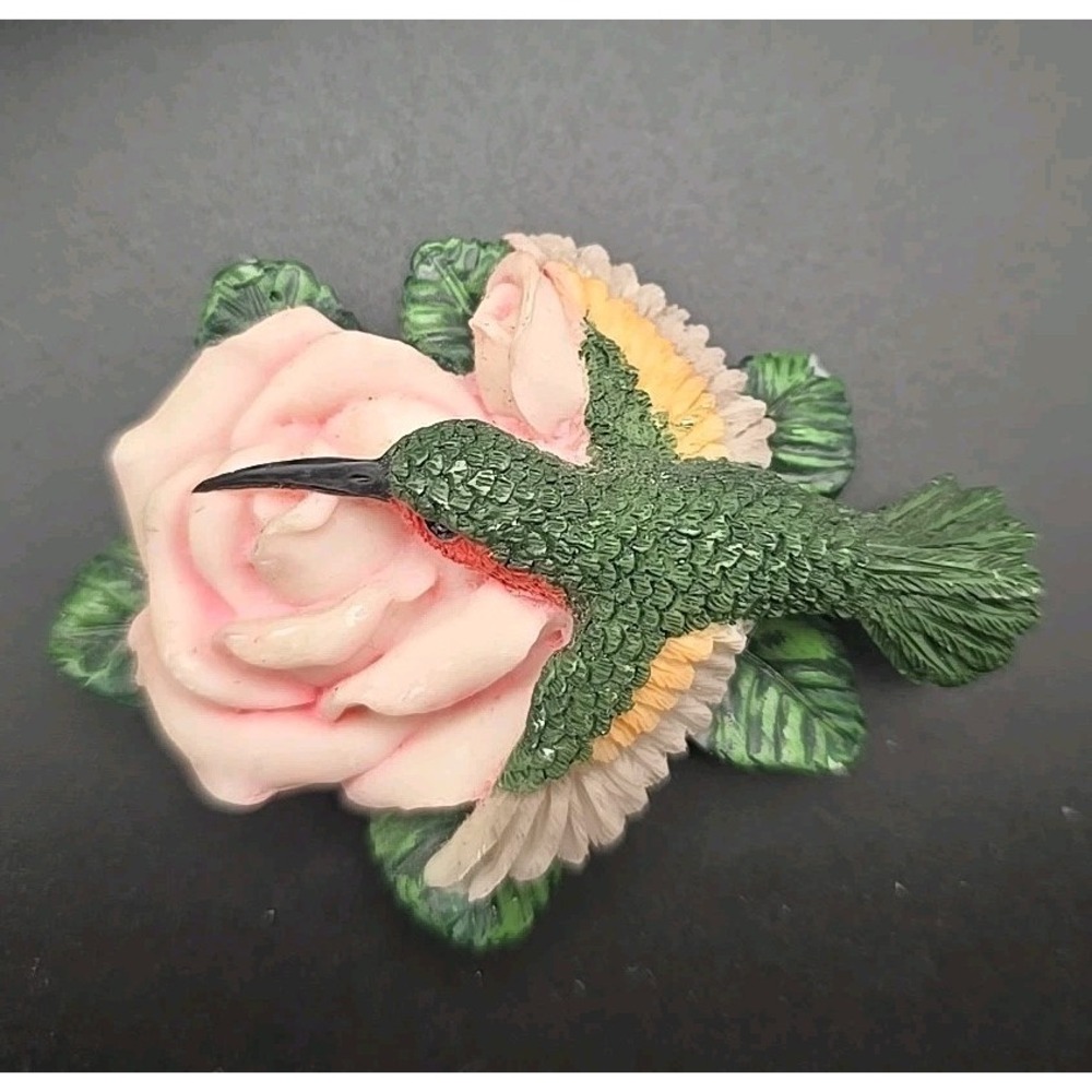 Resin Bird and Flower Magnet